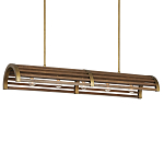 Люстра линейная полукруглой формы Wooden Horseshoe варинант исполнения - 3 | Loft Concept во Владивостоке