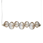 Подвесной светильник линейный с 7-ю рифлеными стеклянными шарами Marcelh Light варинант исполнения - 1 | Loft Concept во Владивостоке