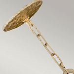 Люстра подвесная с широким белым текстильным абажуром и вертикальными декоративными элементами Hinkley варинант исполнения - 3 | Loft Concept во Владивостоке