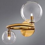 Бра с 2-мя стеклянными сферическими  плафонами Arco Wall Lamp варинант исполнения - 3 | Loft Concept во Владивостоке