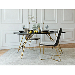 Обеденный стол на металлических ножках Ward Brass Dining Table варинант исполнения - 4 | Loft Concept во Владивостоке