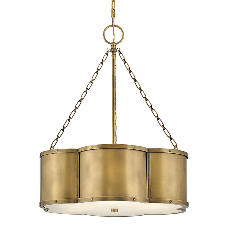 Люстра подвесная волнистой формы Hinkley Латунь Белый Черный во Владивостоке | Loft Concept 