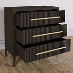 Комод Primo с 3 выдвижными ящиками Темный орех варинант исполнения - 5 | Loft Concept во Владивостоке