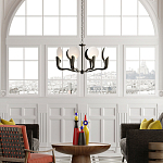 Люстра с плафонами в виде черно-белых дисков Ideal Shade Combination варинант исполнения - 2 | Loft Concept во Владивостоке