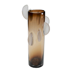 Ваза коричневая Forma Mare со стеклянными вставками варинант исполнения - 1 | Loft Concept во Владивостоке