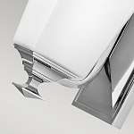 Бра с белым матовым плафоном на прямоугольном основании цвета хром Hinkley варинант исполнения - 3 | Loft Concept во Владивостоке