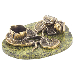 Подсвечник из бронзы и натурального камня змеевик Stone Candlestick варинант исполнения - 2 | Loft Concept во Владивостоке