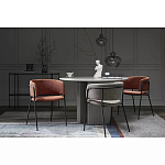 Стул полукруглый мягкий с буклированной обивкой Chair with Boucle Upholstery варинант исполнения - 1 | Loft Concept во Владивостоке