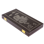 Подарочные нарды из натурального камня с гравировкой Backgammon from Stone варинант исполнения - 5 | Loft Concept во Владивостоке