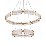 Люстра с 2-мя кольцами с текстурным природным рисунком IceFlame варинант исполнения - 2 | Loft Concept во Владивостоке