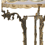 Стол бронзовый круглый с мраморной столешницей Coffee De Bronze варинант исполнения - 1 | Loft Concept во Владивостоке