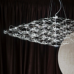 Люстра подвесная с тонкой металлической конструкцией цвета хром Quasar варинант исполнения - 9 | Loft Concept во Владивостоке