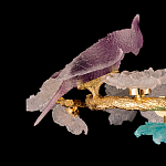 Люстра круглая на золотом каркасе с птичками и цветочным декором Miscellaneous herbs варинант исполнения - 6 | Loft Concept во Владивостоке