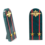 Сувенир Погон МВД из натурального камня змеевик Souvenir Epaulets варинант исполнения - 6 | Loft Concept во Владивостоке