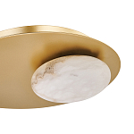 Бра с овальным основанием золотого цвета  и плафоном из алебастра Shaw Lighting варинант исполнения - 2 | Loft Concept во Владивостоке