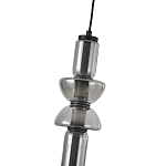 Подвесной светильник из дымчатого стекла цилиндрической формы с чёрным металлическим основанием Hiding secrets варинант исполнения - 3 | Loft Concept во Владивостоке