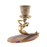 Подсвечник из натурального камня агат светло-коричневый Stone Candlestick варинант исполнения - 2 | Loft Concept во Владивостоке