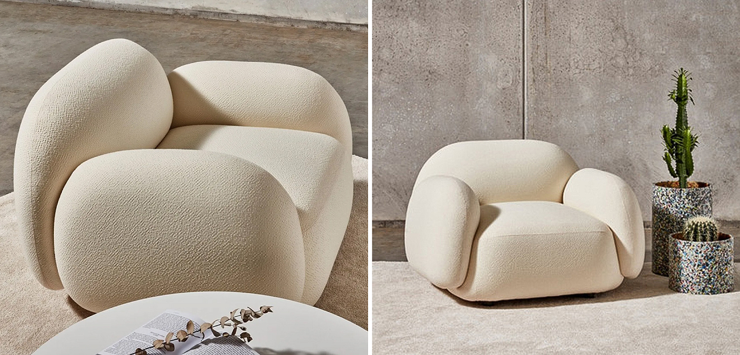 Мягкое кресло для гостиной La Lume Boucle Armchair Мягкое кресло для гостиной La Lume Boucle Armchair - Loft-Concept во Владивостоке