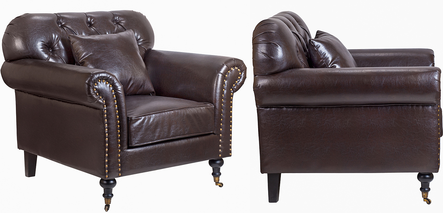 Кресло Taddeo Armchair brown Кресло Taddeo Armchair brown - Loft-Concept во Владивостоке