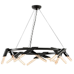 Люстра круглая с трубчатыми лампочками Vanguard Circle варинант исполнения - 1 | Loft Concept во Владивостоке