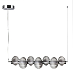 Подвесной светильник линейный с 7-ю рифлеными стеклянными шарами Marcelh Light варинант исполнения - 6 | Loft Concept во Владивостоке
