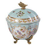 Шкатулка голубого цвета с цветочными орнаментами Blue Garden варинант исполнения - 1 | Loft Concept во Владивостоке