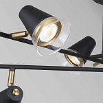 Потолочный светильник с конусообразными плафонами с контрастным сочетанием бронзы и глубоким черным цветом Aurika варинант исполнения - 3 | Loft Concept во Владивостоке