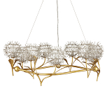 Люстра круглая с декором в виде цветков одуванчика Hanging Dandelion варинант исполнения - 4 | Loft Concept во Владивостоке