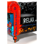 Кресло "Умный Умник" Rick and Morty graffiti chair натуральная кожа  варинант исполнения - 9 | Loft Concept во Владивостоке