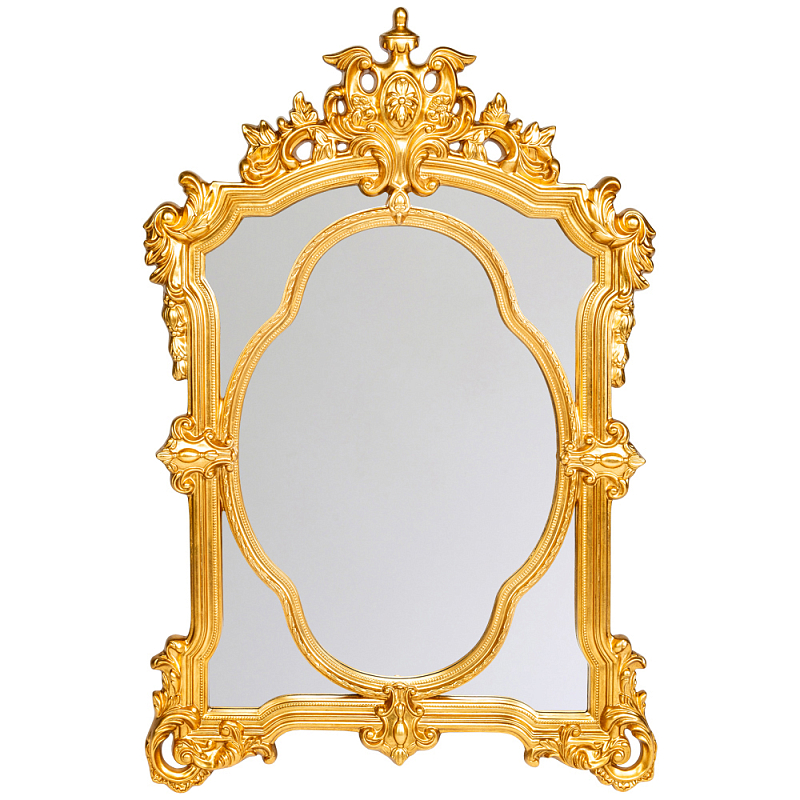 Зеркало с ажурной раме золотого цвета Classic Ornament Mirror Золотой Зеркало Зеркало с ажурной раме золотого цвета Classic Ornament Mirror Золотой Зеркало во Владивостоке | Loft Concept