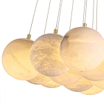 Люстра подвесная круглая с сферическими плафонами из натурального камня Glowing Spheres варинант исполнения - 5 | Loft Concept во Владивостоке