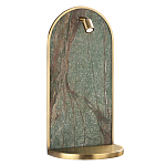 Настенный светильник зеленого цвета с бронзовой рамкой овальной формы с полкой Herbarium  варинант исполнения - 3 | Loft Concept во Владивостоке