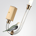 Бра с прозрачной изогнутой трубкой и декоративной фигуркой птицы Ganthea варинант исполнения - 4 | Loft Concept во Владивостоке