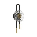 Бра черного цвета с круглым прозрачным стеклянным плафоном Virelia  варинант исполнения - 1 | Loft Concept во Владивостоке