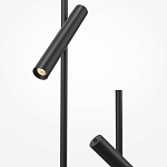 Напольный торшер светодионый черный Lumen Duo варинант исполнения - 3 | Loft Concept во Владивостоке