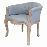 Кресло низкое в стиле прованс Louis French Armchair light blue flax варинант исполнения - 3 | Loft Concept во Владивостоке