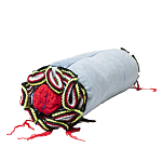 Подушка из джинсовой одежды и вязания Heart&Brain 2 варинант исполнения - 2 | Loft Concept во Владивостоке