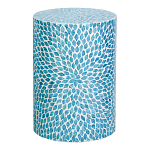 Столик с инкрустацией с перламутровым узором Flower Blue варинант исполнения - 1 | Loft Concept во Владивостоке