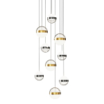 Люстра каскадная с 9-ю подвесами бронза и никель Peggy Futura lamp варинант исполнения - 1 | Loft Concept во Владивостоке