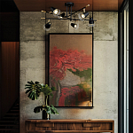 Потолочный светильник с конусообразными плафонами с контрастным сочетанием бронзы и глубоким черным цветом Aurika варинант исполнения - 4 | Loft Concept во Владивостоке