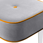 Квадратный мягкий пуф на белых ножках Winton Pouf Square варинант исполнения - 12 | Loft Concept во Владивостоке