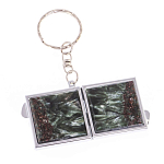 Зеркало брелок складное двухстороннее из натурального камня Серафинит Stone Mirrors варинант исполнения - 6 | Loft Concept во Владивостоке