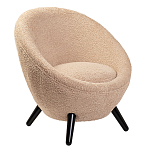 Кресло розовое с обивка из искусственного каракуля Iconic Creation варинант исполнения - 1 | Loft Concept во Владивостоке