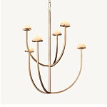 Люстрас 6-ю мраморными плафонами в форме купола Light Warm Light варинант исполнения - 5 | Loft Concept во Владивостоке