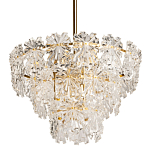 Люстра многоярусная с объемными прозрачными цветами Hanging Flowers варинант исполнения - 1 | Loft Concept во Владивостоке