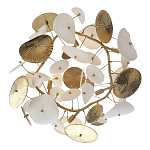 Люстра с белыми и золотистыми цветами Dahlia Flowers Lamp варинант исполнения - 4 | Loft Concept во Владивостоке