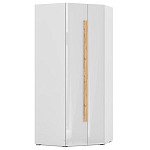 Шкаф угловой с белым глянцевым фасадом Grace of Furniture варинант исполнения - 1 | Loft Concept во Владивостоке