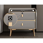 Умная прикроватная тумбочка c зарядкой для телефона Nightstand Smart варинант исполнения - 1 | Loft Concept во Владивостоке