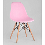 Пластиковый стул на ножках из массива бука Eames Pink варинант исполнения - 1 | Loft Concept во Владивостоке