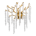 Бра золотого цвета с ветвями и хрустальными подвесками FAIRYTREE Light варинант исполнения - 1 | Loft Concept во Владивостоке